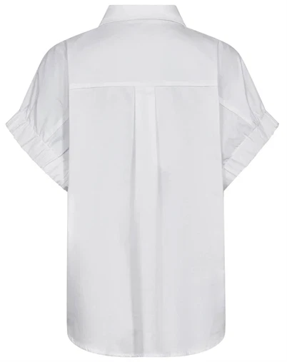 Co' Couture - PoppyCC Elastic Cuff Bluse - White